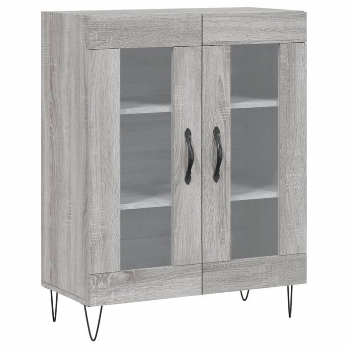 vidaXL Credenza Grigio Sonoma 69,5x34x180 cm in Legno Multistrato