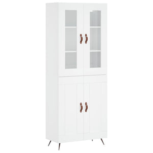 Credenza Bianca 69,5x34x180 cm in Legno Multistrato 3198313