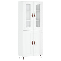 Credenza Bianco Lucido 69,5x34x180 cm in Legno Multistrato 3198315