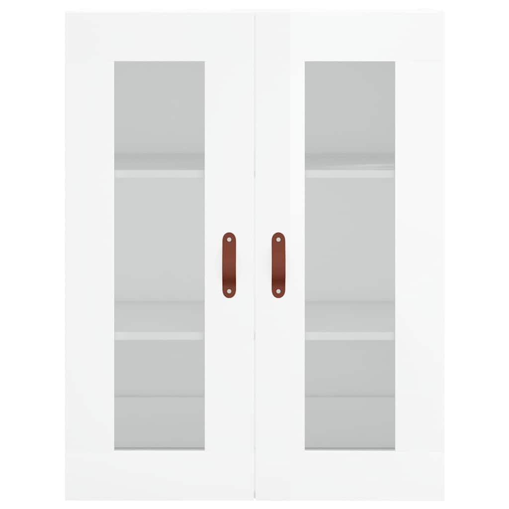 Credenza Bianco Lucido 69,5x34x180 cm in Legno Multistrato 3198315