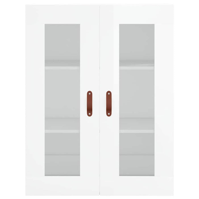 Credenza Bianco Lucido 69,5x34x180 cm in Legno Multistrato 3198315