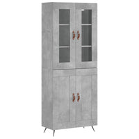 Credenza Grigio Cemento 69,5x34x180 cm in Legno Multistrato 3198317