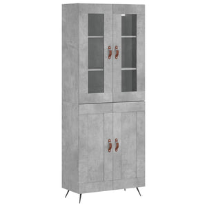 Credenza Grigio Cemento 69,5x34x180 cm in Legno Multistrato 3198317