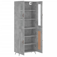 Credenza Grigio Cemento 69,5x34x180 cm in Legno Multistrato 3198317