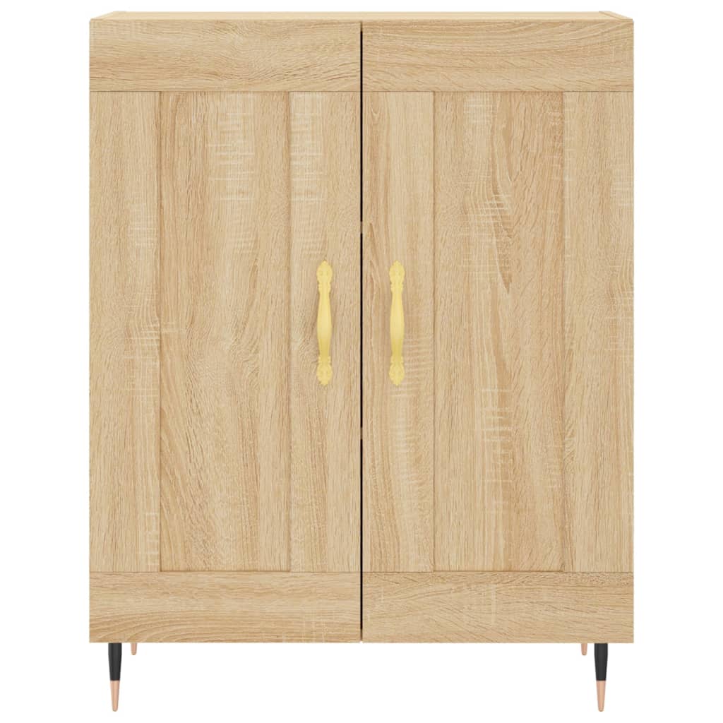 Credenza-Buffet-Armadio da cucina Rovere Sonoma 69,5x34x180 cm in Legno Multistrato 307465