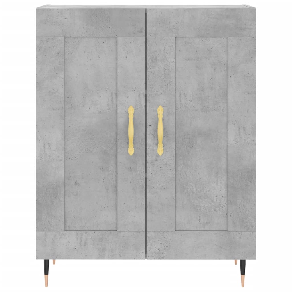Credenza Grigio Cemento 69,5x34x180 cm in Legno Multistrato 3198325