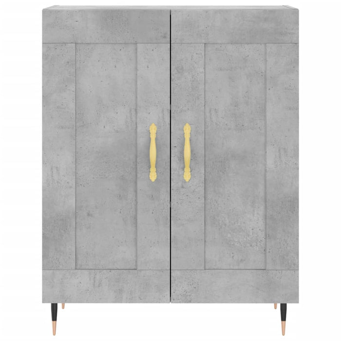 Credenza-Buffet-Armadio da cucina Grigio Cemento 69,5x34x180 cm in Legno Multistrato 122545