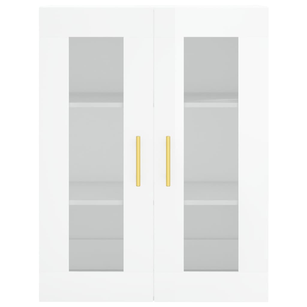 Credenza Bianco Lucido 69,5x34x180 cm in Legno Multistrato 3198331