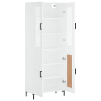 Credenza Bianca 69,5x34x180 cm in Legno Multistrato 3198337