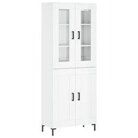 Credenza Bianco Lucido 69,5x34x180 cm in Legno Multistrato 3198339
