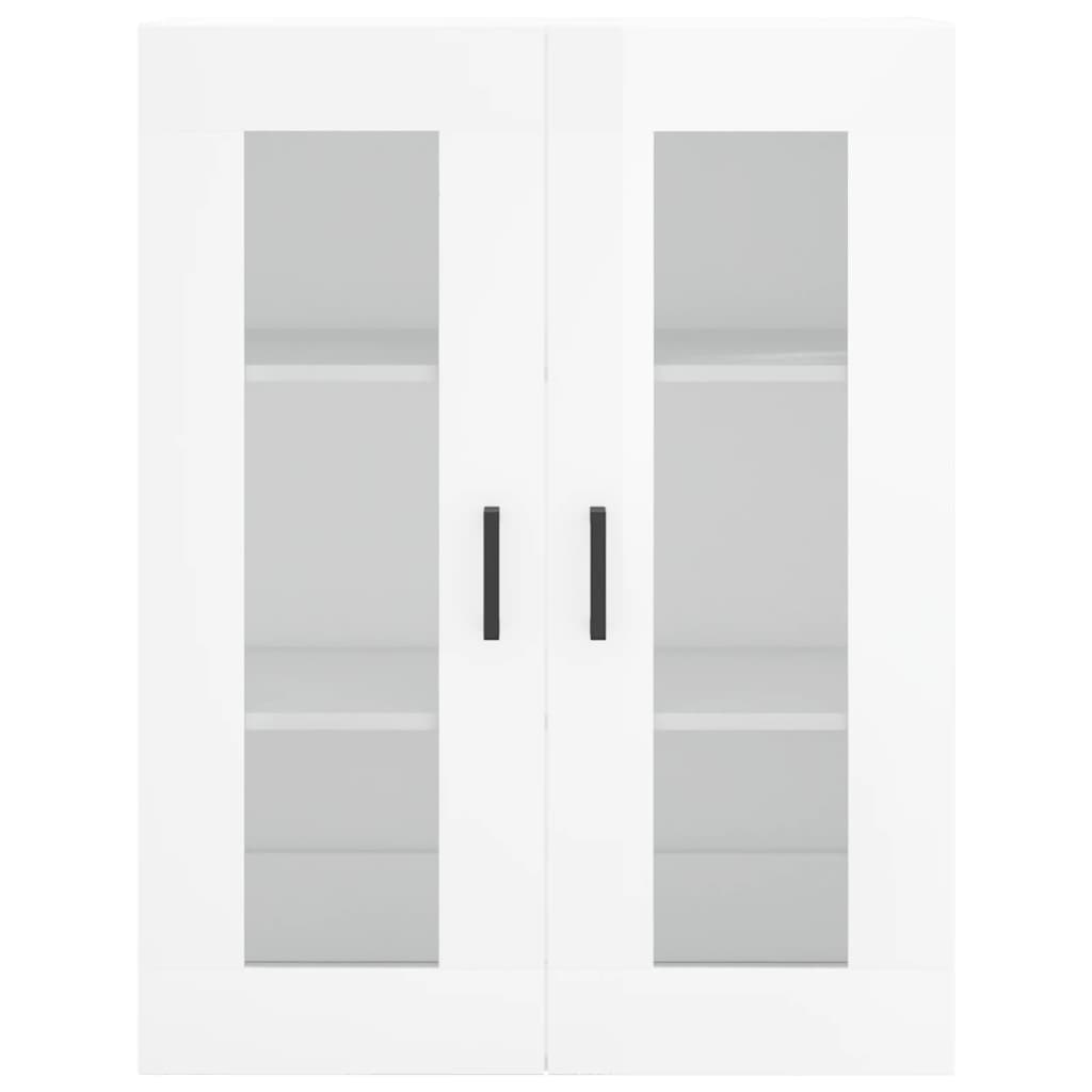 Credenza Bianco Lucido 69,5x34x180 cm in Legno Multistrato 3198339