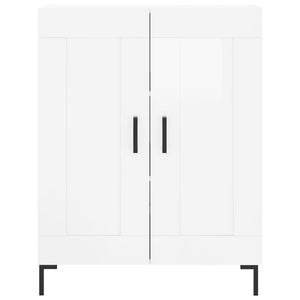Credenza Bianco Lucido 69,5x34x180 cm in Legno Multistrato 3198339