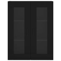 Credenza Nera 69,5x34x180 cm in Legno Multistrato 3198354