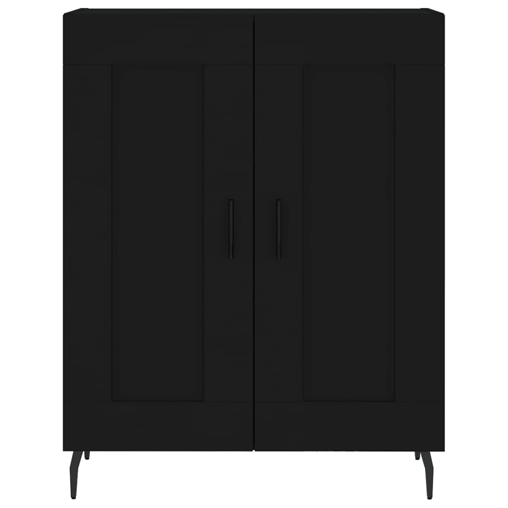 Credenza Nera 69,5x34x180 cm in Legno Multistrato 3198354