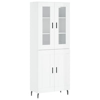 Credenza Bianco Lucido 69,5x34x180 cm in Legno Multistratocod mxl 90036