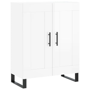 Credenza Bianco Lucido 69,5x34x180 cm in Legno Multistrato 3198363
