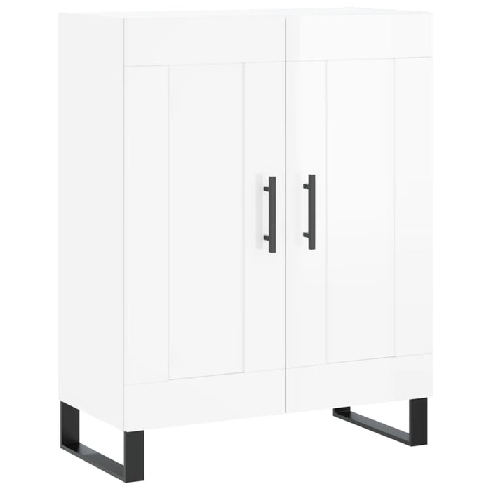 Credenza Bianco Lucido 69,5x34x180 cm in Legno Multistrato 3198363