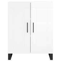 Credenza Bianco Lucido 69,5x34x180 cm in Legno Multistrato 3198363