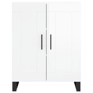 Credenza Bianco Lucido 69,5x34x180 cm in Legno Multistrato 3198363