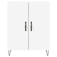 Credenza-Buffet-Armadio da cucina Bianca 69,5x34x180 cm in Legno Multistrato 866220