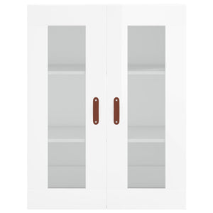 Credenza Bianco Lucido 69,5x34x180 cm in Legno Multistrato 3198379