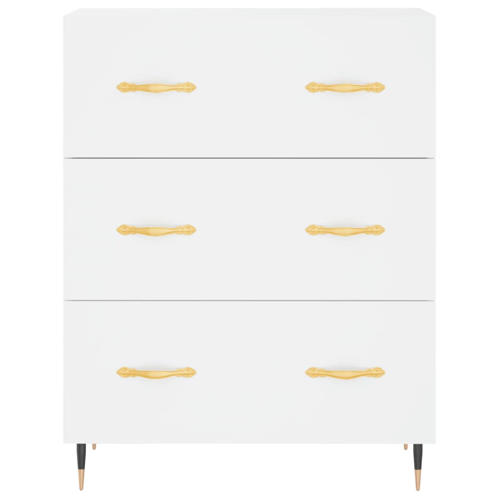 Credenza Bianca 69,5x34x180 cm in Legno Multistrato 3198385