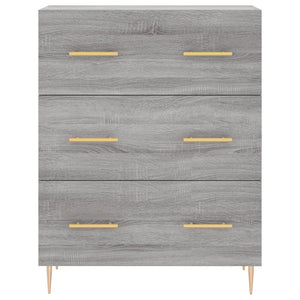 Credenza Grigio Sonoma 69,5x34x180 cm in Legno Multistrato 3198399