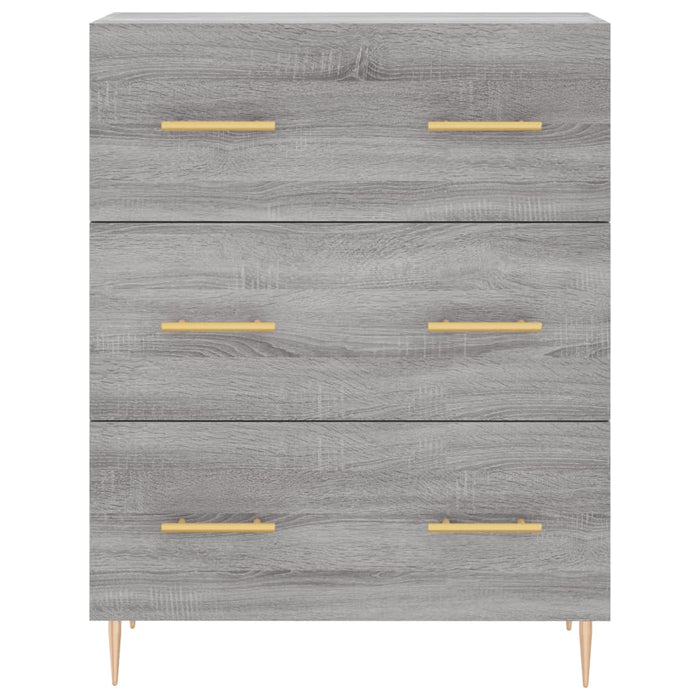 Credenza Grigio Sonoma 69,5x34x180 cm in Legno Multistrato 3198399