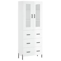 Credenza Bianco Lucido 69,5x34x180 cm in Legno Multistratocod mxl 77609