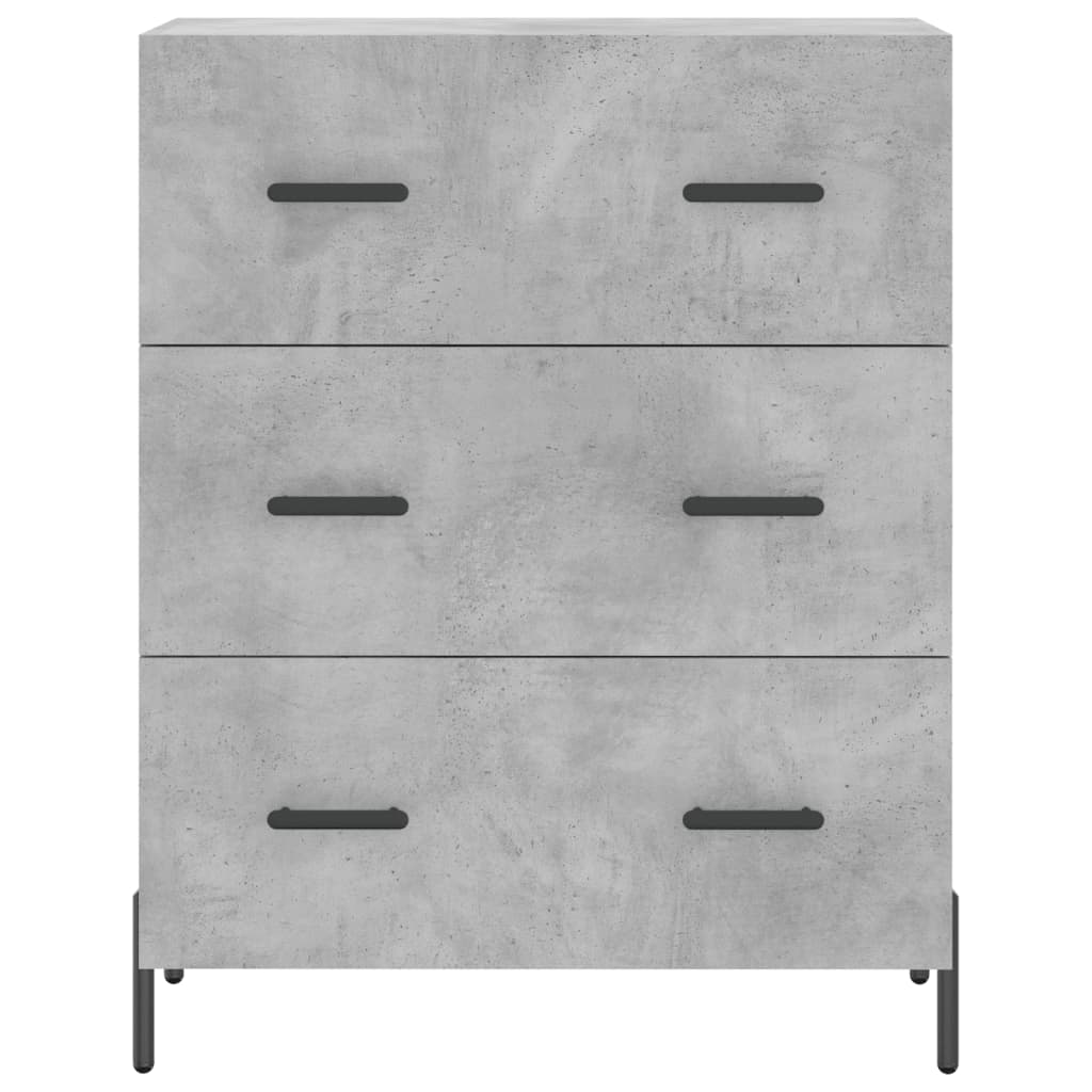 Credenza cassettiera mobile contenitore organizer cucina soggiorno salotto alto 695 x 34 x 180 cm legno ingegnerizzato grigio 02_0034638