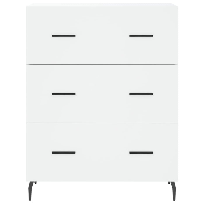 Credenza-Buffet-Armadio da cucina Bianca 69,5x34x180 cm in Legno Multistrato 141500