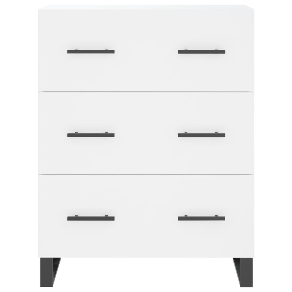 Credenza cassettiera mobile contenitore organizer cucina soggiorno salotto alto 695 x 34 x 180 cm legno ingegnerizzato bianco 02_0032744