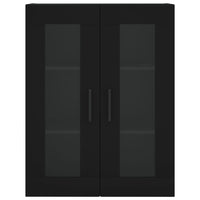 Credenza Nera 69,5x34x180 cm in Legno Multistrato 3198426