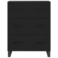 Credenza Nera 69,5x34x180 cm in Legno Multistrato 3198426