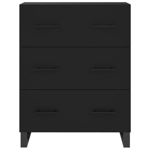 Credenza Nera 69,5x34x180 cm in Legno Multistrato 3198426