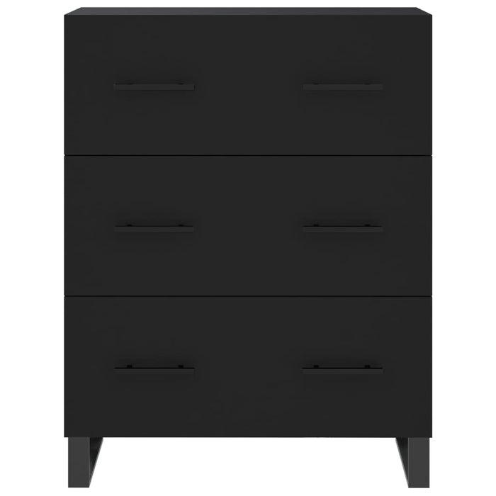 Credenza Nera 69,5x34x180 cm in Legno Multistrato 3198426