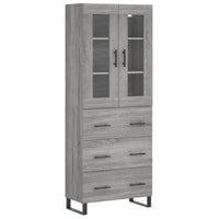 vidaXL Credenza Grigio Sonoma 69,5x34x180 cm in Legno Multistrato