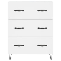 Credenza-Buffet-Armadio da cucina Bianca 69,5x34x180 cm in Legno Multistrato 816423