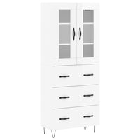 Credenza Bianco Lucido 69,5x34x180 cm in Legno Multistrato 3198435