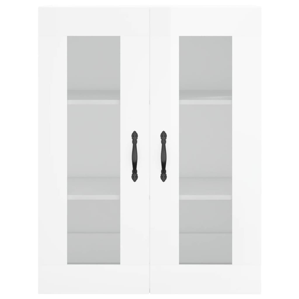 Credenza Bianco Lucido 69,5x34x180 cm in Legno Multistrato 3198435