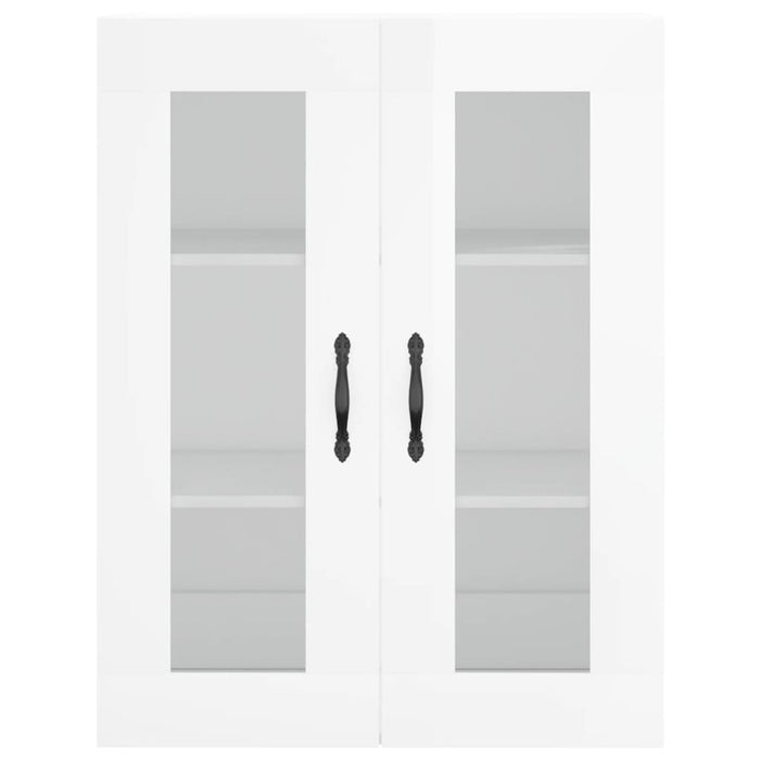 Credenza Bianco Lucido 69,5x34x180 cm in Legno Multistrato 3198435