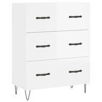 Credenza Bianco Lucido 69,5x34x180 cm in Legno Multistrato 3198435