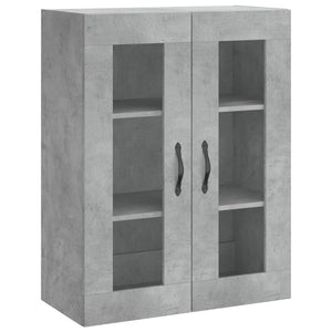 Credenza-Buffet-Armadio da cucina Grigio Cemento 69,5x34x180 cm in Legno Multistrato 461930