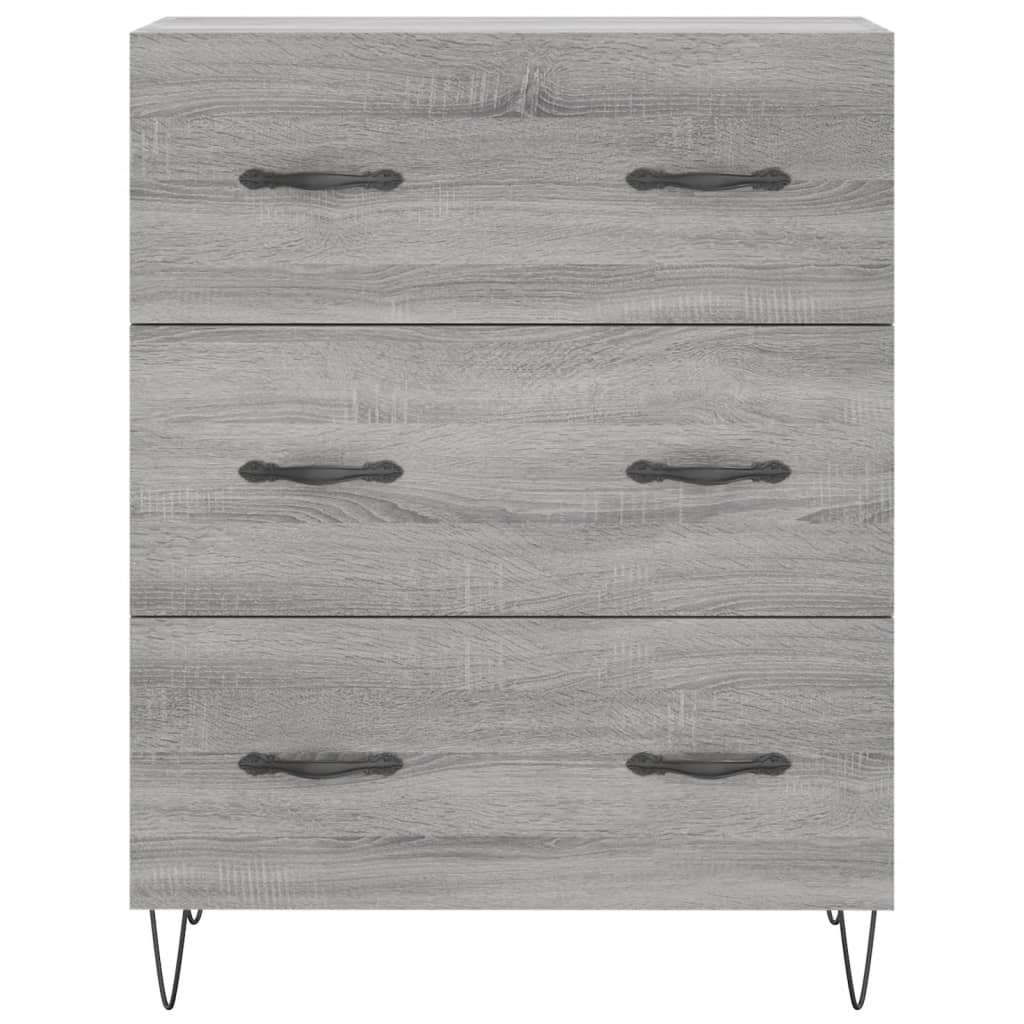 vidaXL Credenza Grigio Sonoma 69,5x34x180 cm in Legno Multistrato