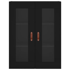 Credenza Nera 69,5x34x180 cm in Legno Multistrato 3198442