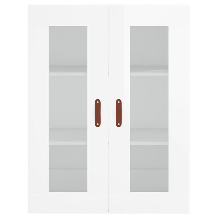 Credenza Bianco Lucido 69,5x34x180 cm in Legno Multistrato 3198443