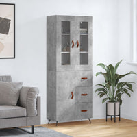 Credenza Grigio Cemento 69,5x34x180 cm in Legno Multistratocod mxl 77613