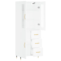 Credenza Bianca 69,5x34x180 cm in Legno Multistrato 3198449