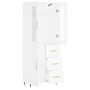 Credenza Bianca 69,5x34x180 cm in Legno Multistrato 3198449