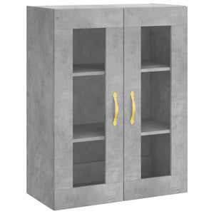 Credenza-Buffet-Armadio da cucina Grigio Cemento 69,5x34x180 cm in Legno Multistrato 105082